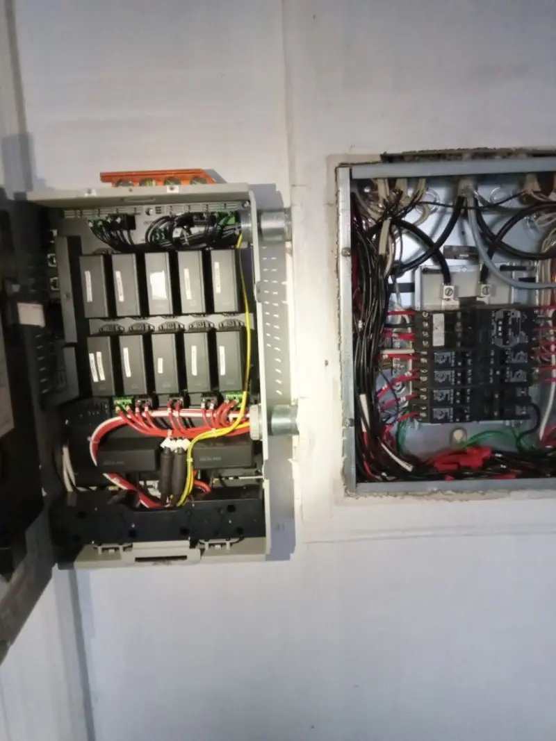 Electrical panel upgrade completed for Security Camera Wiring in Oconomowoc